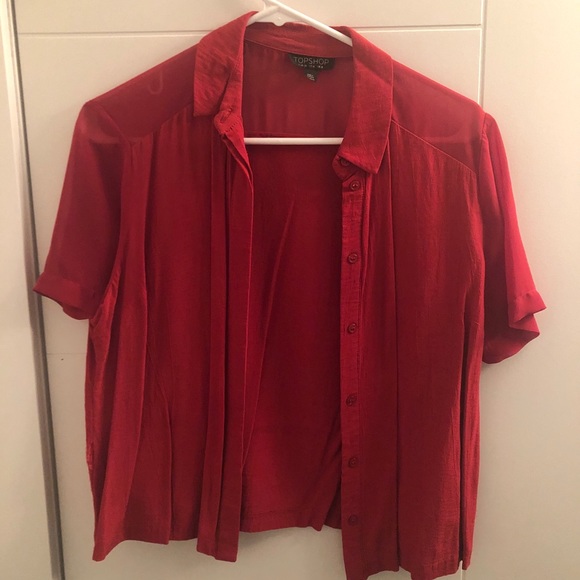 Topshop red crop top - Picture 1 of 6